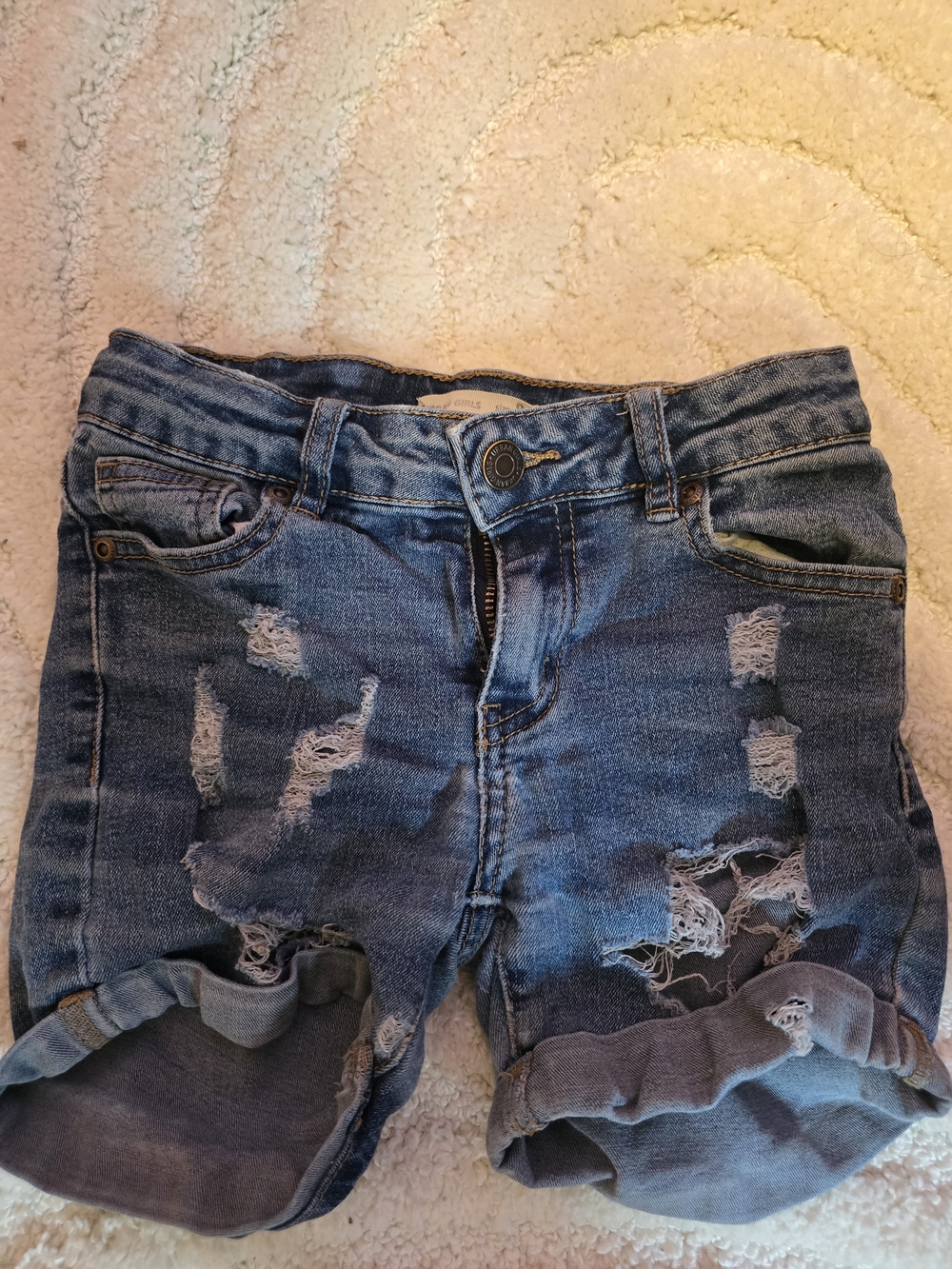Distressed Blue Denim Women’s Shorts